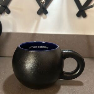 Starbucks Halloween 2020 Cauldron Mug Matte Black Mug with Deep Blue Interior
